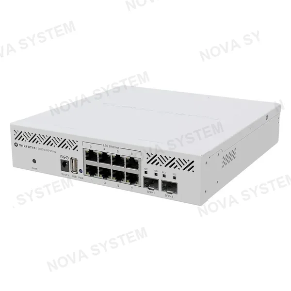 MIKROTIK MIKROTIK CRS310-8G+2S+IN Switch Para Interiores de 8 Puertos 2.5 Gigabit Y 2 SFP+