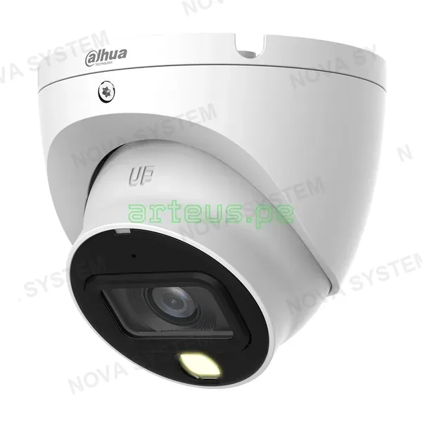DAHUA DAHUA HAC-HDW1809TLMN-A-LED Cámara de Seguridad Analógica 4K domo, 3,6mm infrarrojo 20m, Full Color