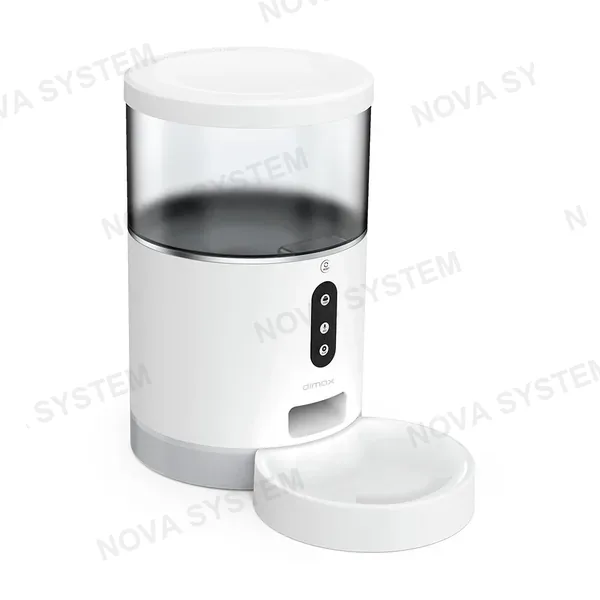 DIMAX G111 Comedero Inteligente de Mascota Con Cámara 2K 3MP APP Smart Life Alexa Google Assistant