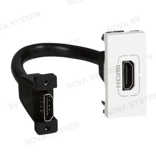 LEGRAND 078778 TOMA HDMI PRECONECTORIZADA MOSAIC - 1 MODULO - BLANCO 1 METRO