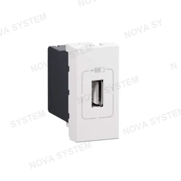 LEGRAND 077591 BASE CARGADOR USB 1 MODULO PUERTO UNICO TIPO A - 1,5A - 7,5W - BLANCO