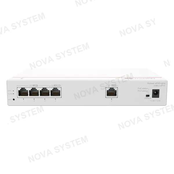 HUAWEI eKIT S380-L4P1T Router Gateway Multiservicio PoE 4 Puertos Gigabit 1 WAN 50W 512Mb