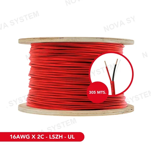 DIMAX T010 Cable de Alarma contra Incendio 2x16 LSZH UL 305m