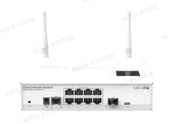 MIKROTIK MIKROTIK CRS109-8G-1S-2HnD-IN Cloud Router Switch 8 Puertos Gigabit + 1 Ranura SFP