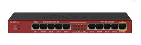 MIKROTIK MIKROTIK RB2011iL-IN Router 10 Puertos Gigabit Ethernet 600MHz 64MB RAM RouterOS L4