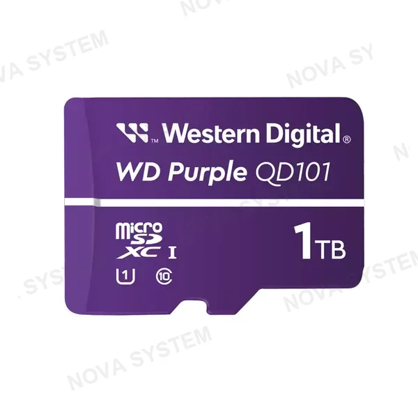 WESTERN DIGITAL WDD100T1P0C Purple SC QD101 Tarjeta 1TB microSDXC U1 Clase 10 para Videovigilancia