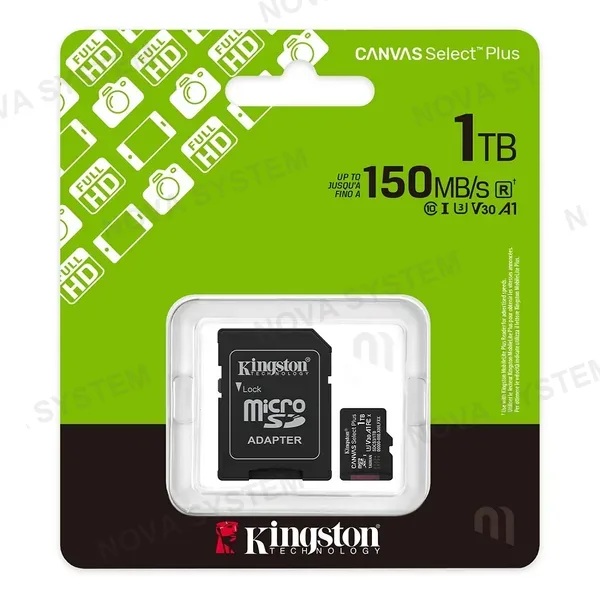 KINSGTON SDCS3/1TB Memoria MicroSD 1TB Canvas Select Plus C10 UHS-1