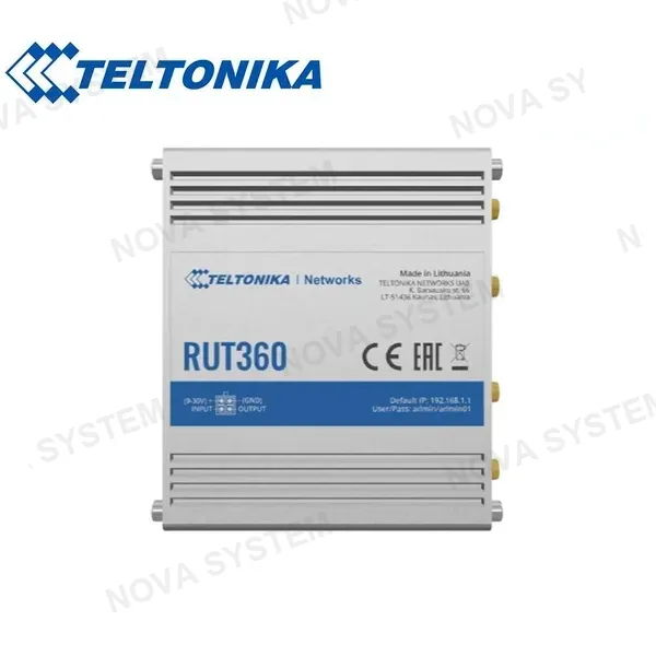 TELTONIKA TELTONIKA RUT360 - ROUTER INDUSTRIAL LTE | CAT.6, 1X LAN, 1X WAN 100MB/S, WIFI 2,4GHZ