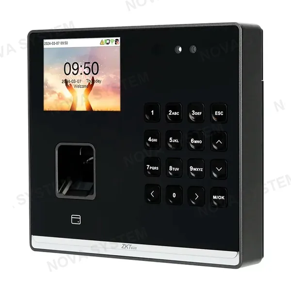 ZKTECO ZKTECO SENSEFACE M2F-LR Control Biometrico de Acceso y Asistencia Huella Rostro Tarjeta y Contraseña, Batería