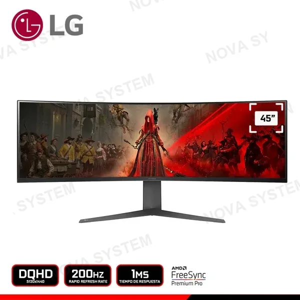 MONITOR LG ULTRAGEAR CURVO 45GR75DC 45" DQHD 5120x1440 200HZ/1MS/FREESYNC PREMIUM PRO