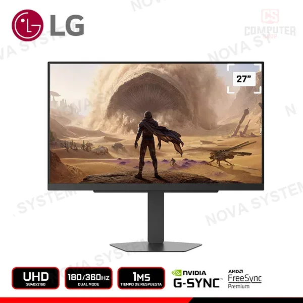 MONITOR LG ULTRAGEAR G8 27G810A 27" 4K 3840x2160/DUAL MODE UHD 180HZ - FHD 360HZ/1MS/FREESYNC P