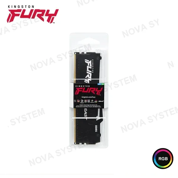 MEMORIA 32GB DDR5 KINGSTON FURY BEAST RGB BLACK INTEL XMP/AMD EXPO BUS 6000MHz (PN:KF560C36BBEA