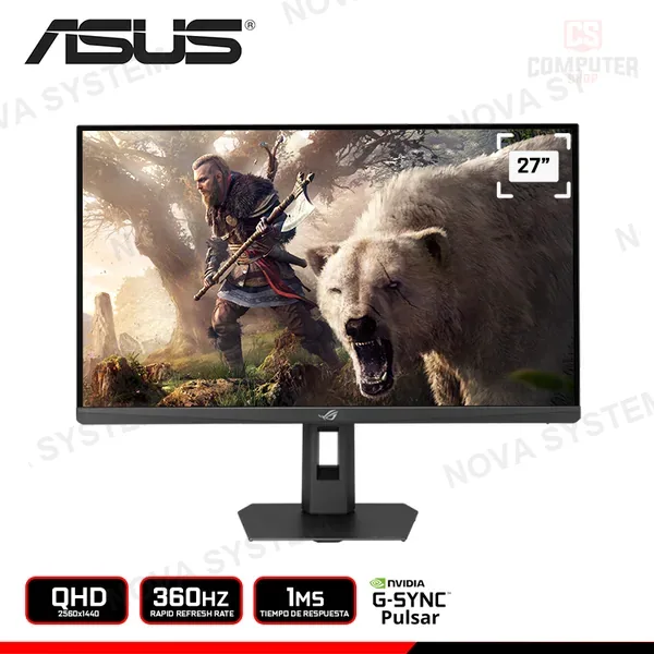 MONITOR ASUS ROG STRIX PULSAR XG27AQNGV 27" QHD 2560x1440/360HZ/1MS/COMPATIBLE NVIDIA G-SYNC PU