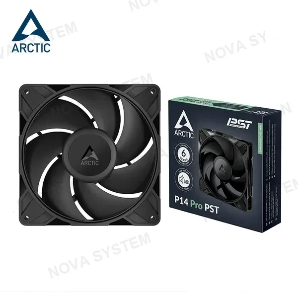 COOLER PARA CASE ARCTIC P14 PRO PST BLACK 140MM (PN:ACFAN00314A)