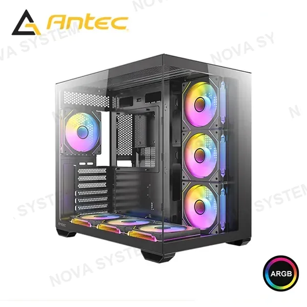 CASE ANTEC CX MIRROR BLACK ARGB SIN FUENTE VIDRIO TEMPLADO MID TOWER