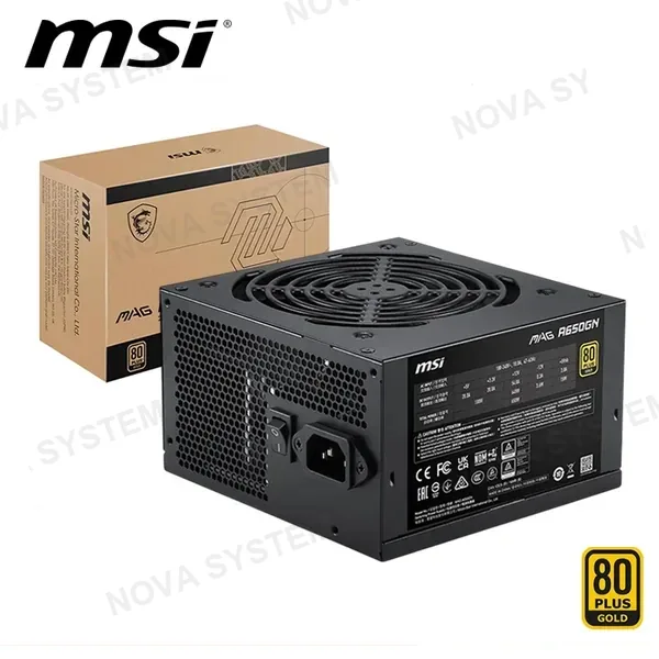 FUENTE DE PODER MSI MAG A650GN II BLACK 650W 80 PLUS GOLD (PN:306-7ZPBZ23-CE0)