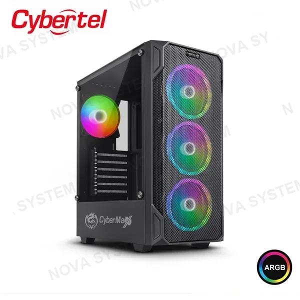 CASE CYBERTEL DESTROYER CBX 5005.4R BLACK ARGB SIN FUENTE VIDRIO TEMPLADO MID TOWER