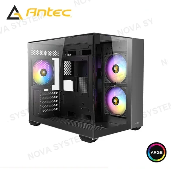 CASE ANTEC CX600M TRIO ARGB BLACK SIN FUENTE VIDRIO TEMPLADO MINI TOWER