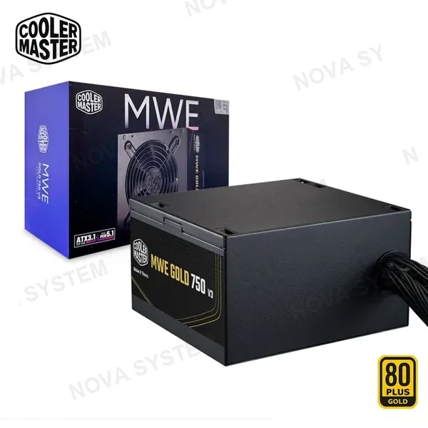 FUENTE DE PODER COOLER MASTER MWE GOLD V3 750 ATX 3.1 BLACK 750W 80 PLUS GOLD (PN:MPE-7506-ACAG