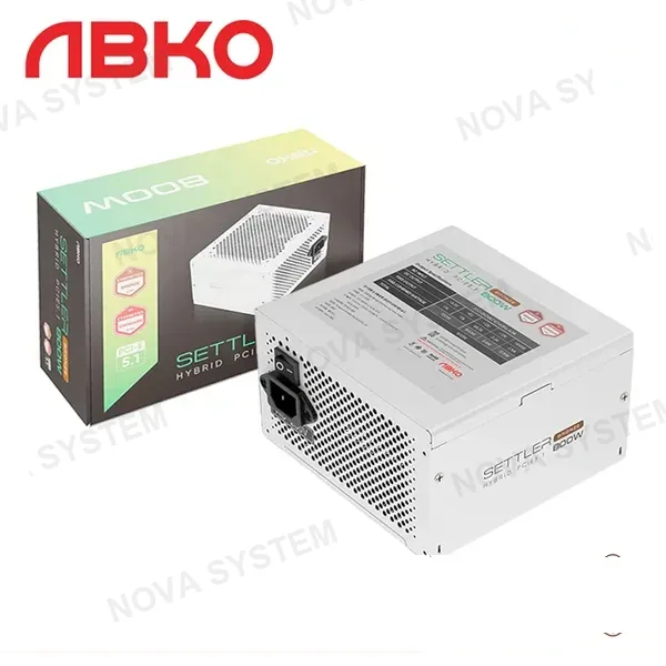 FUENTE DE PODER ABKO SETTLER HYBRID STH-800B PCIe 5.1 WHITE 800W CYBENETICS 230EU BRONZE