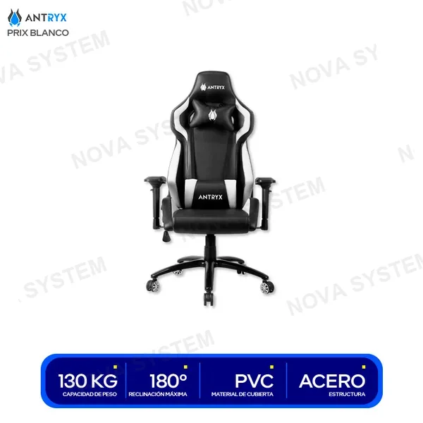 ( AXR-6610-4WE ) SILLA GAMING ANTRYX XTREME RACING PRIX RV BLANCO 4D ( A
