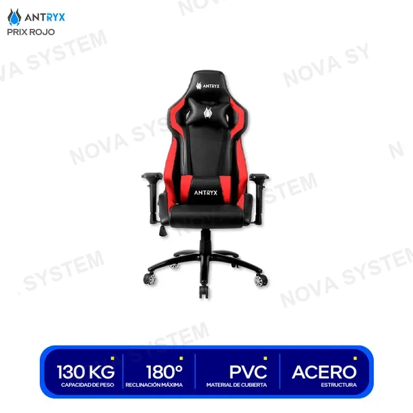 ( AXR-6610-4RD) SILLA GAMING ANTRYX XTREME RACING PRIX RV RED 4D ( AXR
