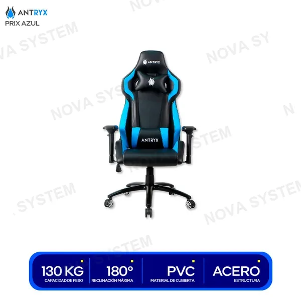 ( AXR-6610-4BE ) SILLA GAMING ANTRYX XTREME RACING PRIX RV AZUL 4D ( AXR