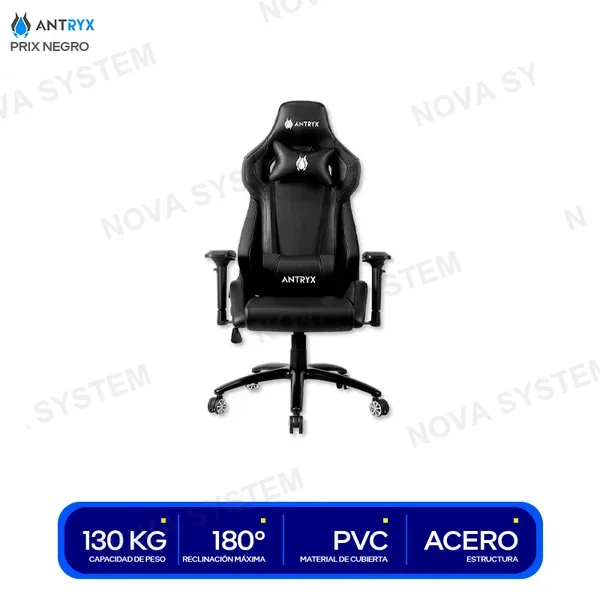 AXR-6610-4BK ) SILLA GAMING ANTRYX XTREME RACING PRIX RV NEGRO 4D ( AX