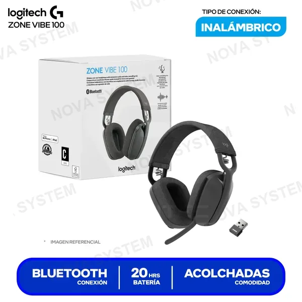 ( 981-001214 ) AUDIFONO CON MICROFONO LOGITECH ZONE VIBE 100 ( 981-001
