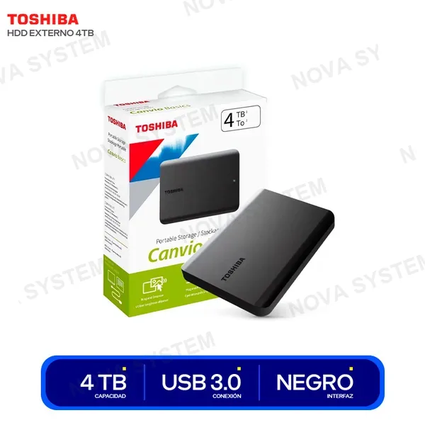 ( HDTB540XK3CA ) HDD EXTERNO TOSHIBA 4TB ( HDTB540XK3CA ) CANVIO BASICS
