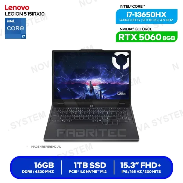 ( 83LY00SRLM ) LAPTOP LENOVO LEGION 5 15IRX10 ( 83LY00SRLM ) INTEL COR