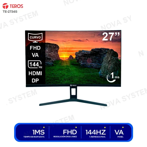 ( TE-2734S ) MONITOR TEROS CURVO 27’’ VA ( TE-2734S ) FHD 1920*1