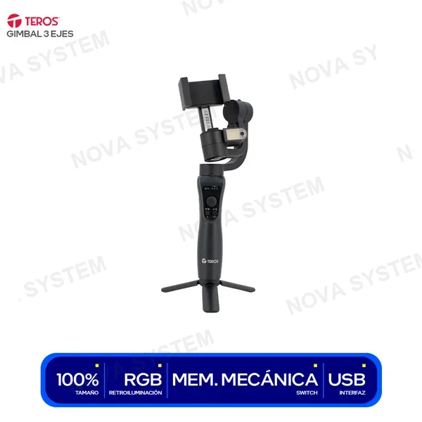( TE-7056N ) ESTABILIZADOR GIMBAL TEROS ( TE-7056N ) 360° | USB-C