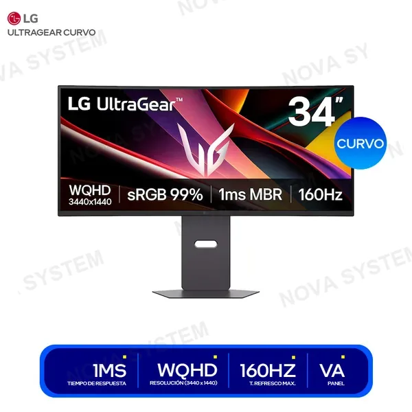 ( 34G600A-B ) MONITOR LG ULTRAGEAR 34’’ VA CURVO ( 34G600A-B ) WQ