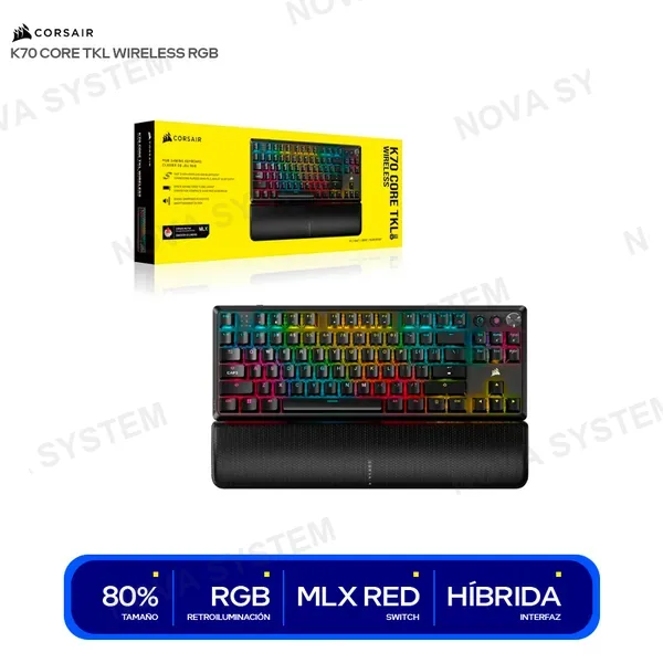 ( CH-914901E-NA ) TECLADO GAMING MECANICO CORSAIR K70 CORE TKL ( CH-9149