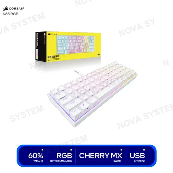 ( CH-9194114-NA ) TECLADO MECANICO CORSAIR K65 RGB MINI ( CH-9194114-NA )