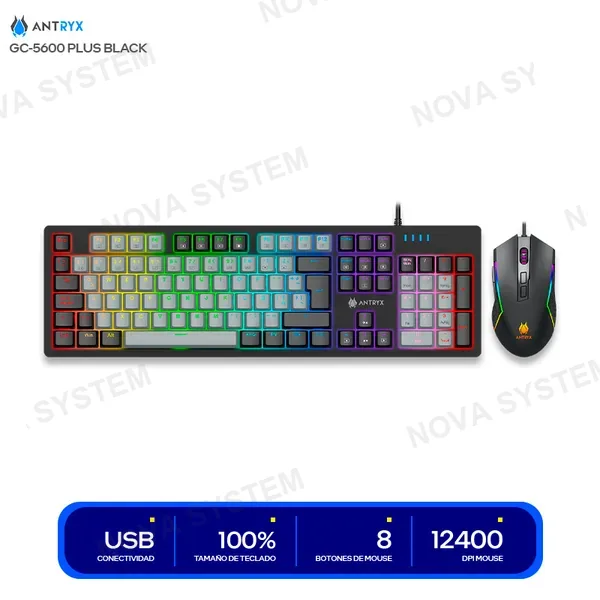 ( AGC-5650KBL-SP ) COMBO GAMING ANTRYX GC-5600 PLUS ( AGC-5650KBL-SP ) TEC