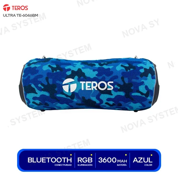 ( TE-6046BM ) PARLANTE TEROS INALAMBRICO ( TE-6046BM ) RGB | BT 5.3