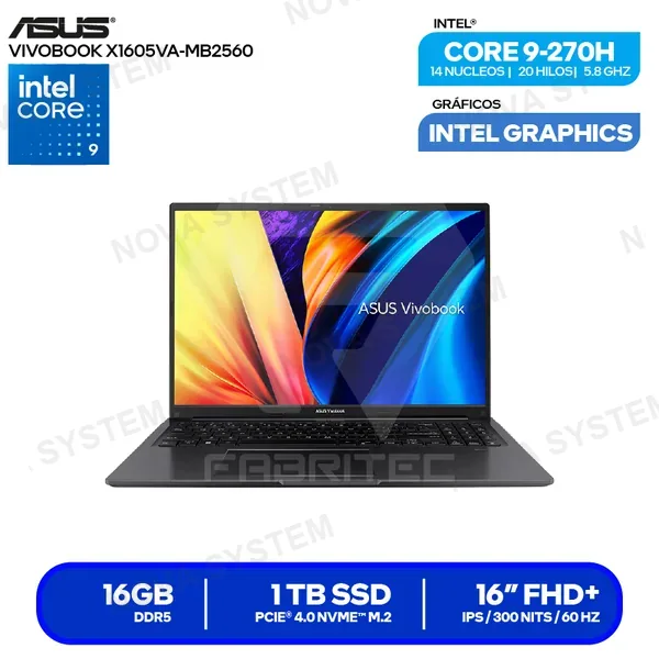 ( 90NB13W3-M00L70 ) LAPTOP ASUS VIVOBOOK X1605VA-MB2560 ( 90NB13W3-M00L70 )