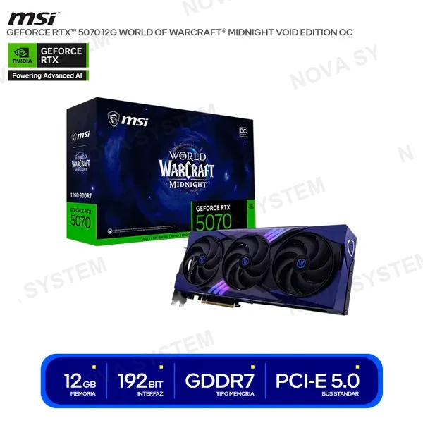 ( G507012WMVEC ) TARJETA DE VIDEO MSI GEFORCE RTX 5070 WORLD OF WARCRAFT