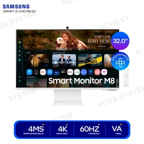 ( LS32FM801ULXPE ) MONITOR SAMSUNG SMART M8 32" VA ( LS32FM801ULXPE ) UHD