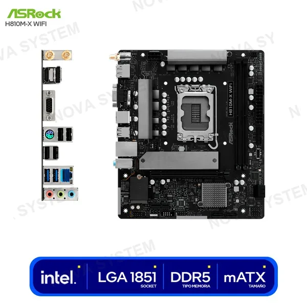 ( 90-MXBS60-A0UAYAZ ) MOTHERBOARD ASROCK H810M-X WIFI ( 90-MXBS60-A0UAYAZ ) X