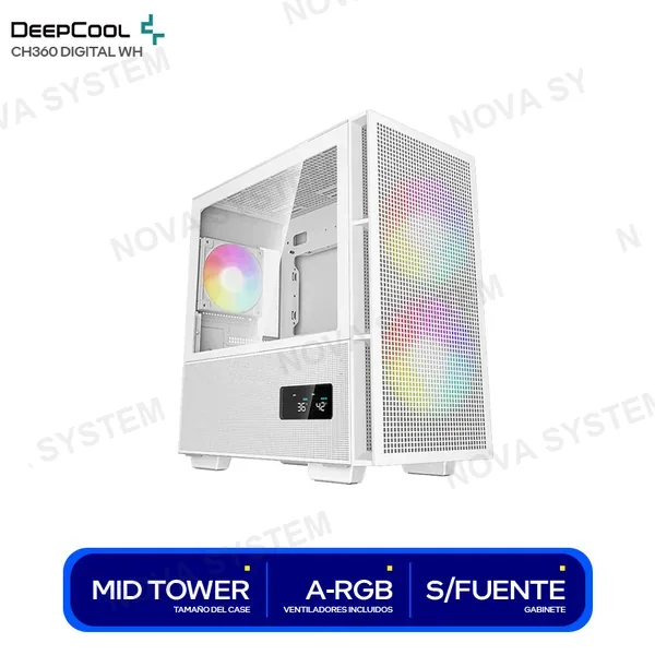 ( R-CH360-WHAPE3D-G-1 ) CASE DEEP COOL CH360 DIGITAL WH ( R-CH360-WHAPE3D-G-1 )