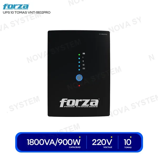( NT-1802PRO ) UPS FORZA 10 TOMAS ( NT-1802PRO ) 1800VA | 900W | 220V