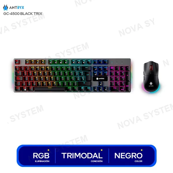 ( AGC-4500TXKBL-SP ) COMBO GAMING ANTRYX INALAMBRICO GC-4500 BLACK TRIX ( AG