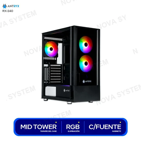 ( AC-RX240KFR-500CP ) CASE ANTRYX RX-240 ( AC-RX240KFR-500CP ) C/FUENTE | FIX