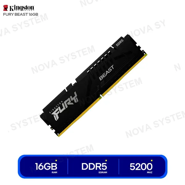 ( KF552C40BB-16 ) MEMORIA RAM KINGSTON FURY BEAST 16GB ( KF552C40BB-16 )