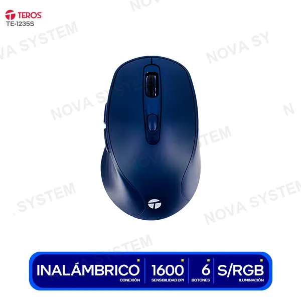( TE-1235S ) MOUSE TEROS OPTICO INALAMBRICO ( TE-1235S ) | 6 BOTONE