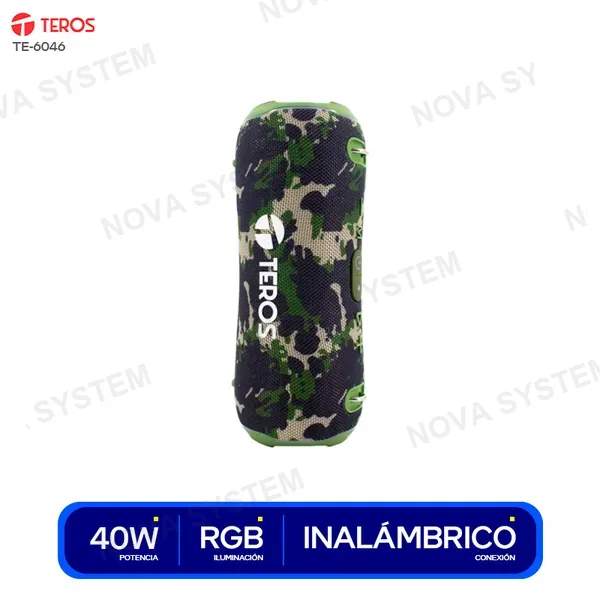 ( TE-6046 ) PARLANTE TEROS INALAMBRICO ( TE-6046 ) RGB | BT V5.3