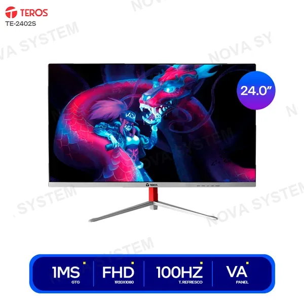 ( TE-2402S ) MONITOR TEROS LED 24 CURVO ( TE-2402S ) FHD 1920 X 1080